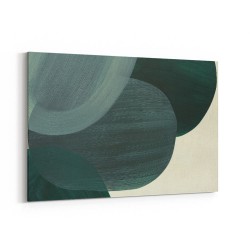 Abstract Minimalist Green Landscape Artwork With Overlapping Ovals 9