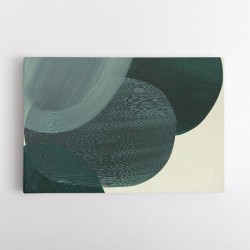 Abstract Minimalist Green Landscape Artwork With Overlapping Ovals 9