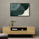 Abstract Minimalist Green Landscape Artwork With Overlapping Ovals 9