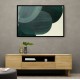 Abstract Minimalist Green Landscape Artwork With Overlapping Ovals 9