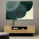 Abstract Minimalist Green Landscape Artwork With Overlapping Ovals 9