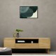 Abstract Minimalist Green Landscape Artwork With Overlapping Ovals 9