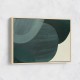 Abstract Minimalist Green Landscape Artwork With Overlapping Ovals 9