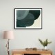 Abstract Minimalist Green Landscape Artwork With Overlapping Ovals 9