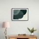 Abstract Minimalist Green Landscape Artwork With Overlapping Ovals 9