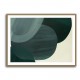 Abstract Minimalist Green Landscape Artwork With Overlapping Ovals 9