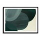 Abstract Minimalist Green Landscape Artwork With Overlapping Ovals 9