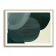 Abstract Minimalist Green Landscape Artwork With Overlapping Ovals 9