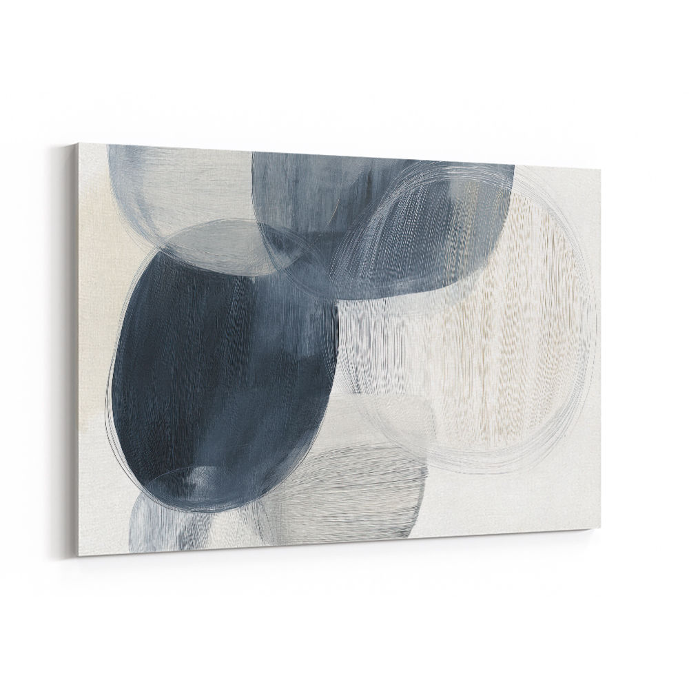 Abstract Minimalist Landscape Artwork With Overlapping Ovals 1