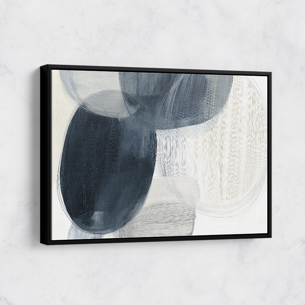 Abstract Minimalist Landscape Artwork With Overlapping Ovals 1
