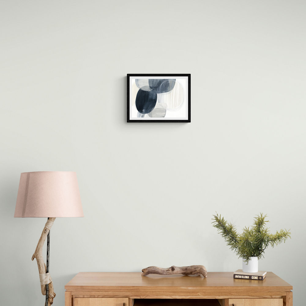 Abstract Minimalist Landscape Artwork With Overlapping Ovals 1