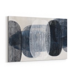 Abstract Minimalist Landscape Artwork With Overlapping Ovals 2