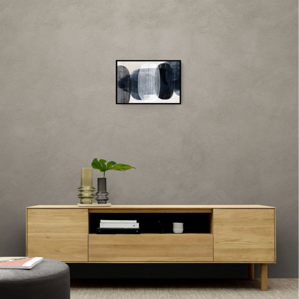 Abstract Minimalist Landscape Artwork With Overlapping Ovals 2