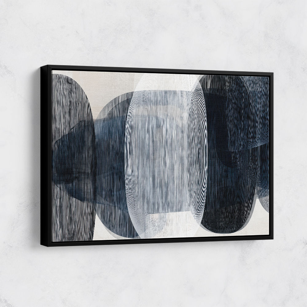 Abstract Minimalist Landscape Artwork With Overlapping Ovals 2