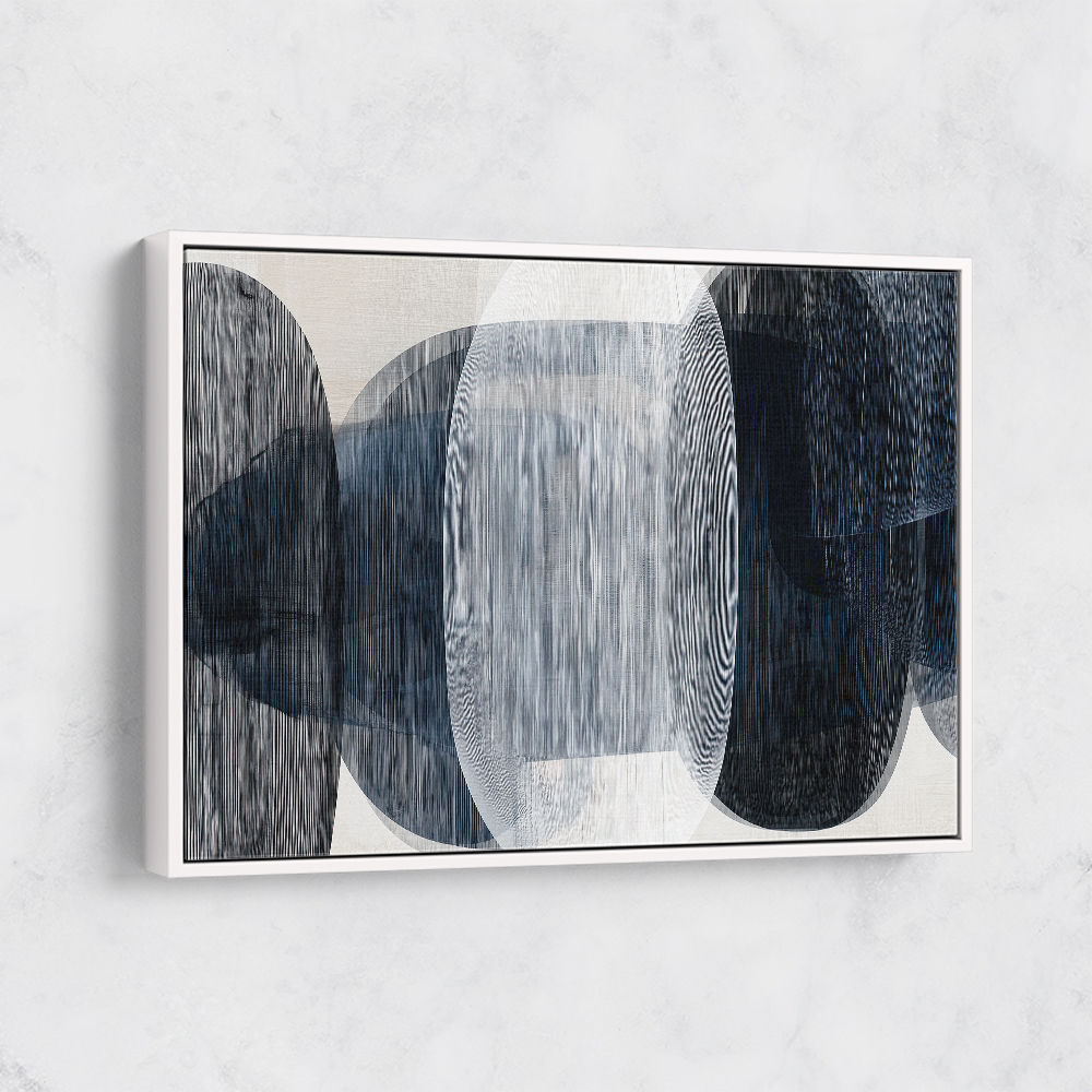 Abstract Minimalist Landscape Artwork With Overlapping Ovals 2