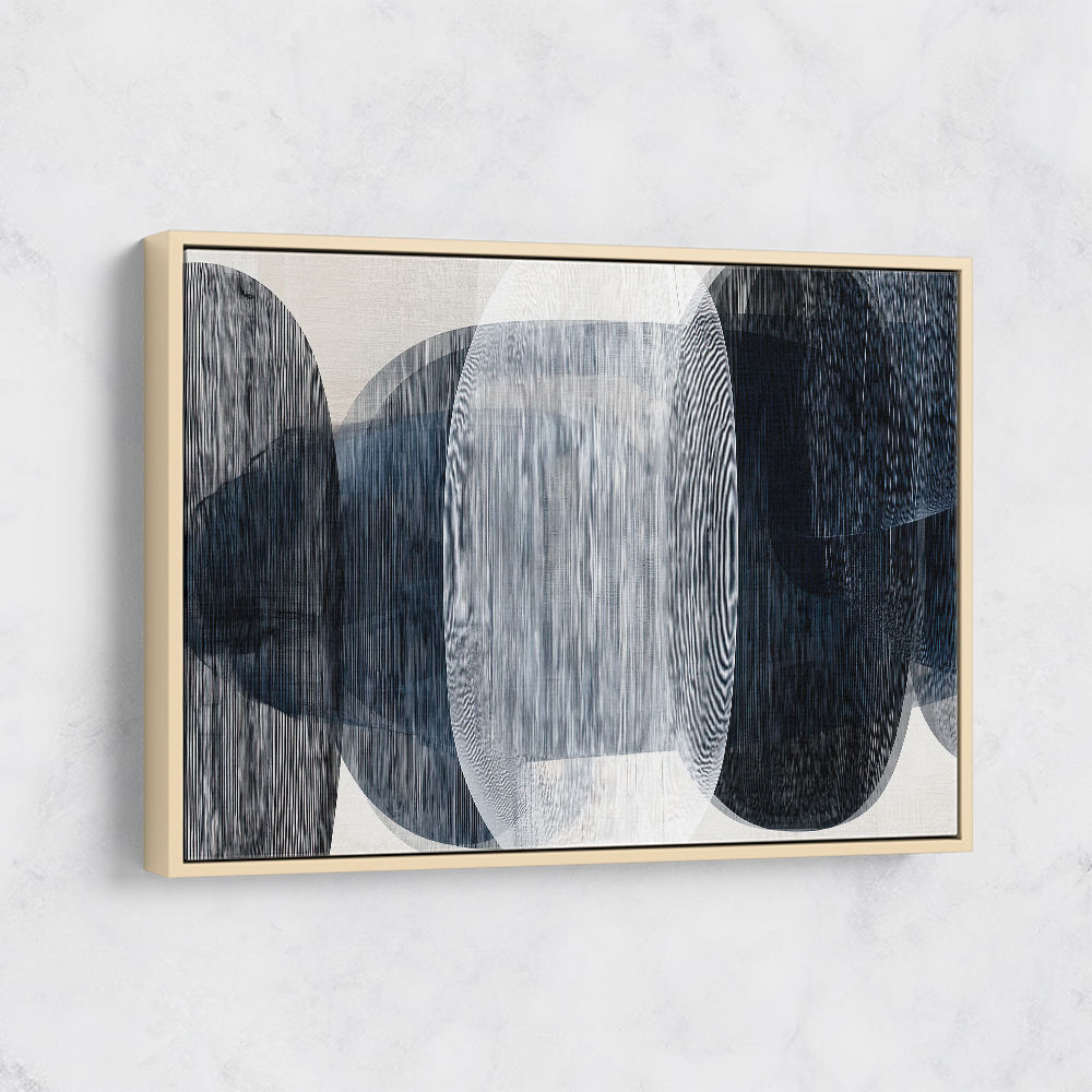 Abstract Minimalist Landscape Artwork With Overlapping Ovals 2