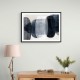 Abstract Minimalist Landscape Artwork With Overlapping Ovals 2