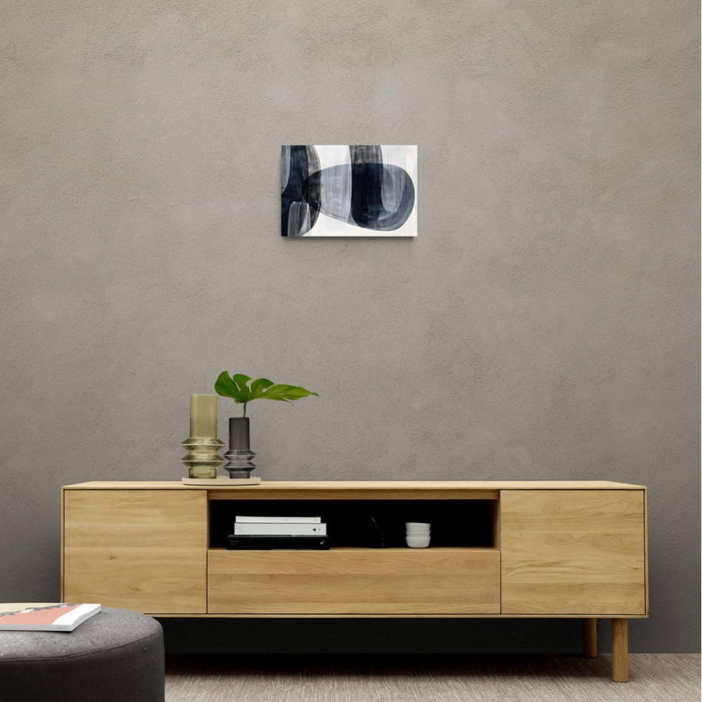 Abstract Minimalist Landscape Artwork With Overlapping Ovals 3