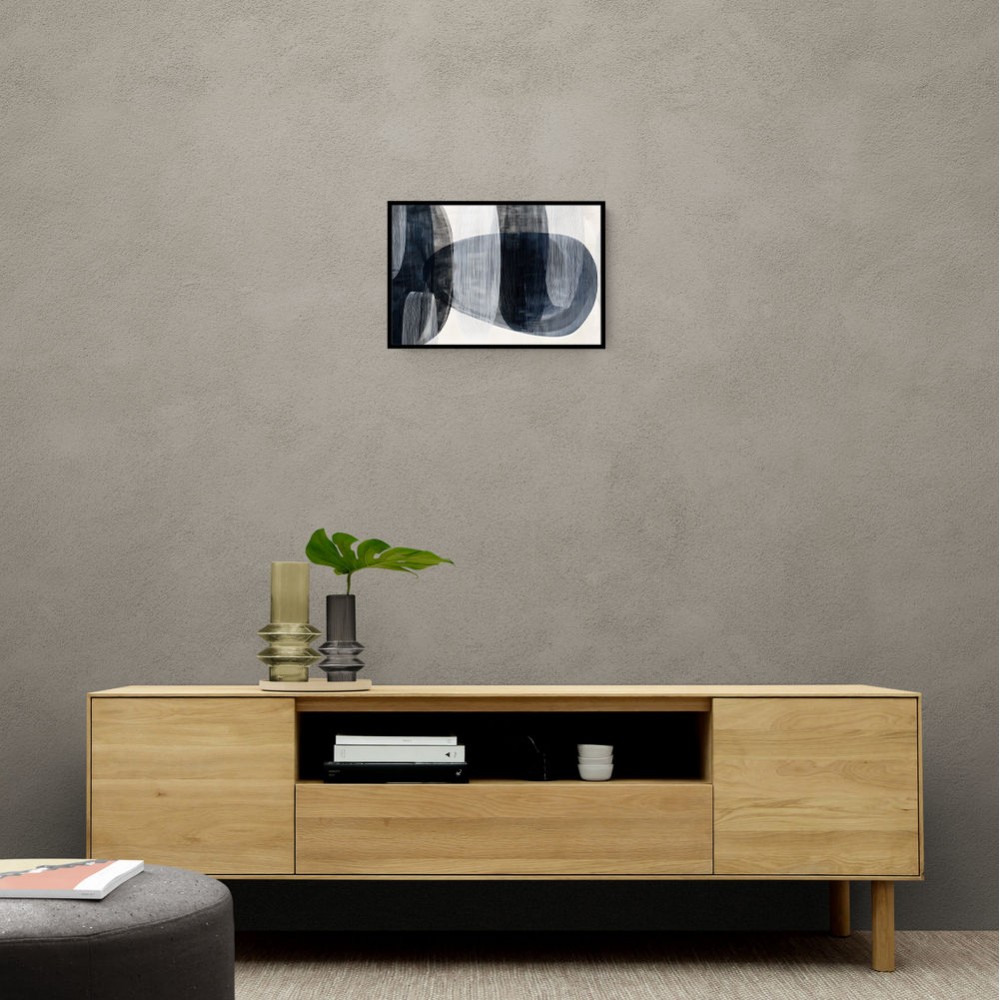 Abstract Minimalist Landscape Artwork With Overlapping Ovals 3