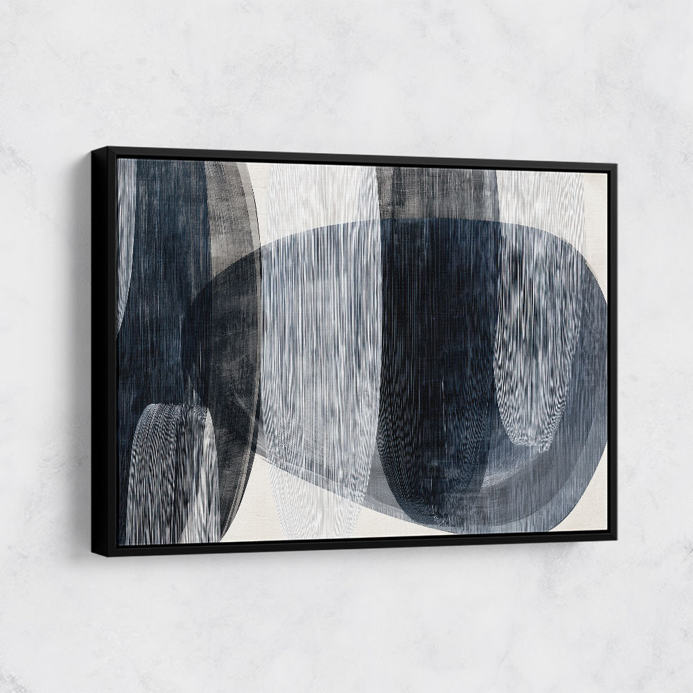 Abstract Minimalist Landscape Artwork With Overlapping Ovals 3