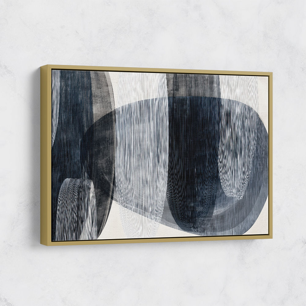 Abstract Minimalist Landscape Artwork With Overlapping Ovals 3