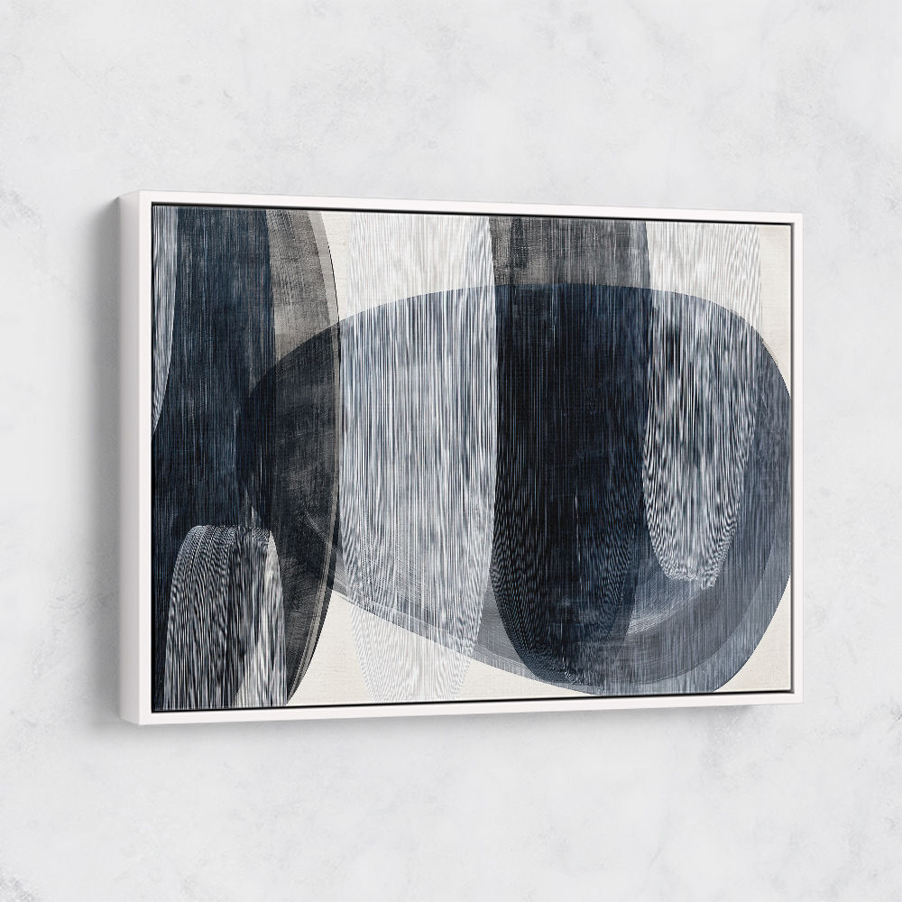 Abstract Minimalist Landscape Artwork With Overlapping Ovals 3