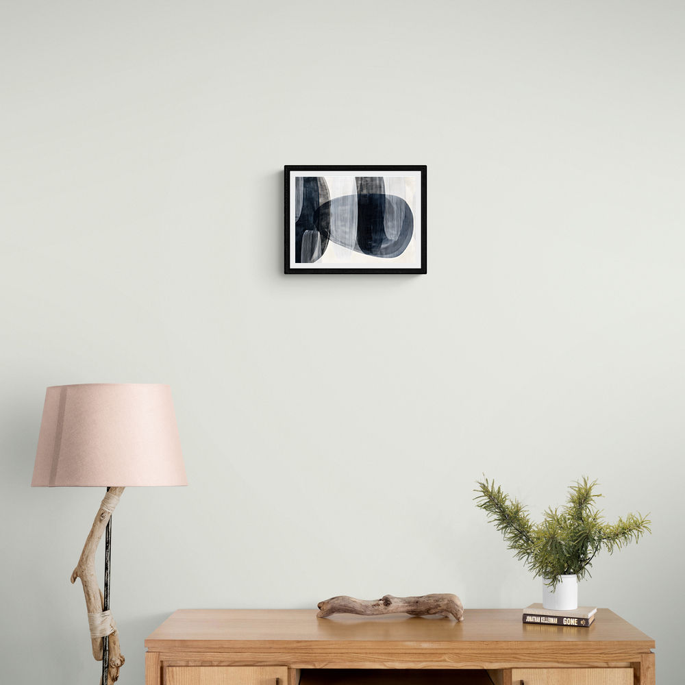Abstract Minimalist Landscape Artwork With Overlapping Ovals 3