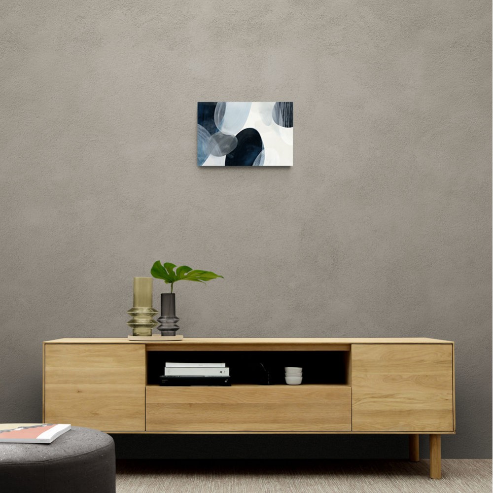 Abstract Minimalist Landscape Artwork With Overlapping Ovals 5