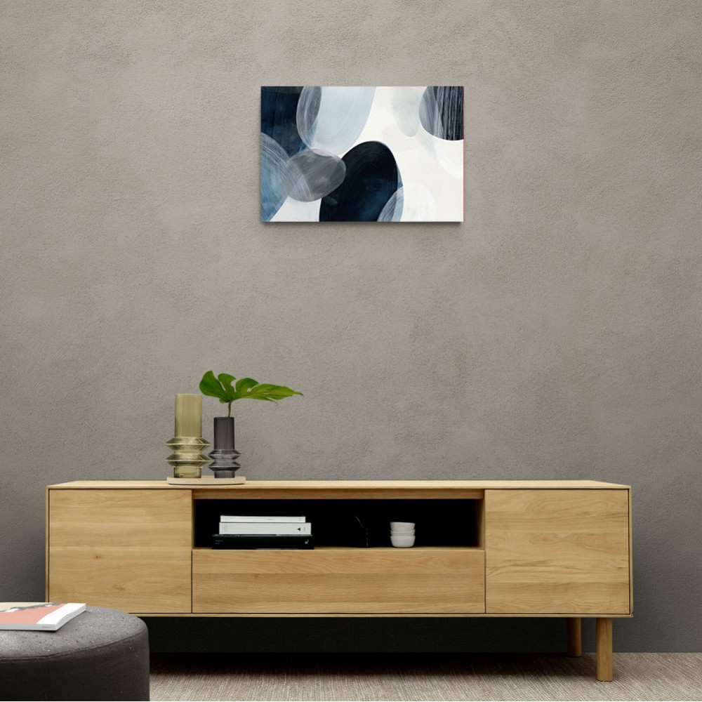 Abstract Minimalist Landscape Artwork With Overlapping Ovals 5
