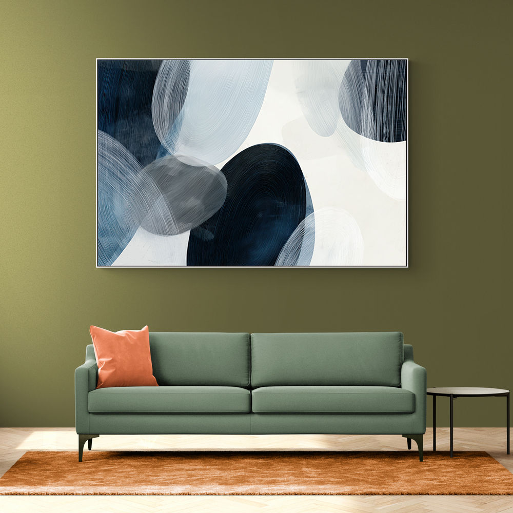Abstract Minimalist Landscape Artwork With Overlapping Ovals 5
