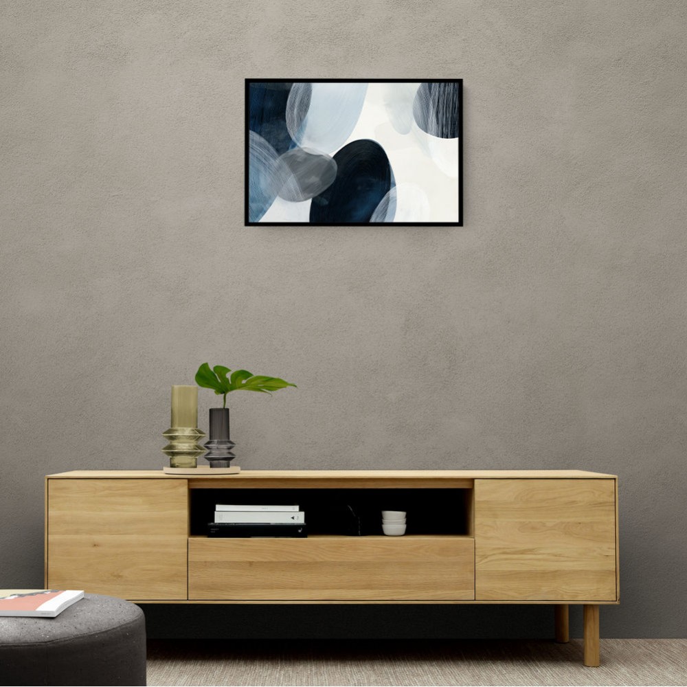 Abstract Minimalist Landscape Artwork With Overlapping Ovals 5