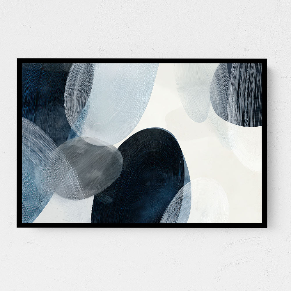 Abstract Minimalist Landscape Artwork With Overlapping Ovals 5
