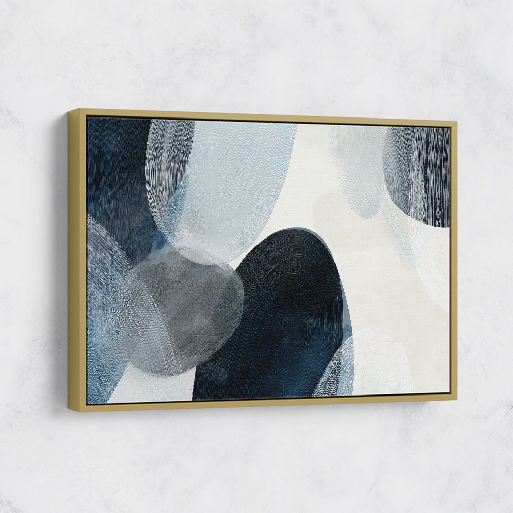Abstract Minimalist Landscape Artwork With Overlapping Ovals 5