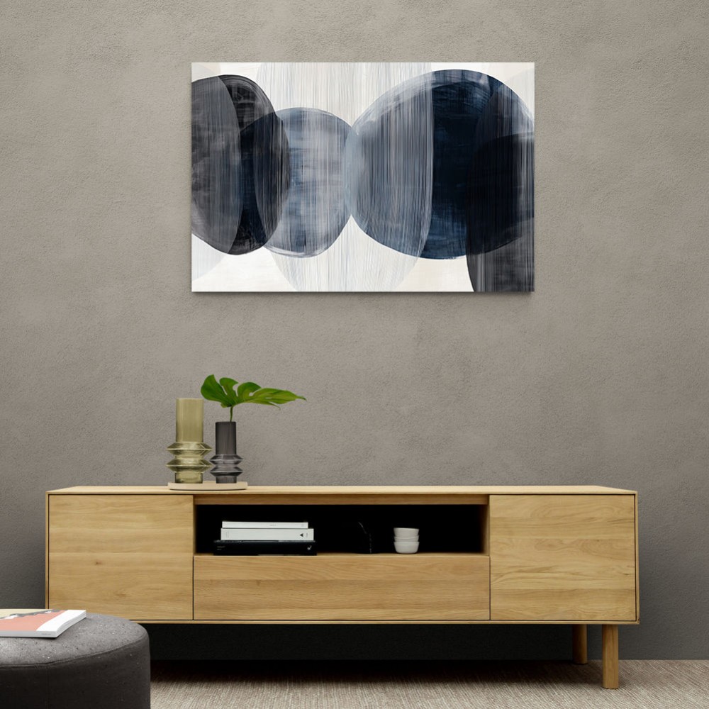 Abstract Minimalist Landscape Artwork With Overlapping Ovals 6
