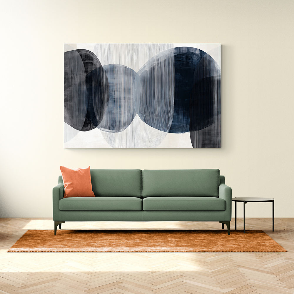 Abstract Minimalist Landscape Artwork With Overlapping Ovals 6