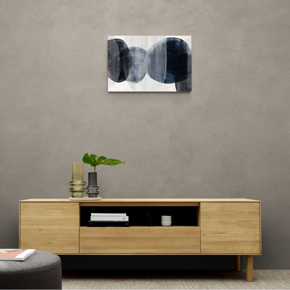 Abstract Minimalist Landscape Artwork With Overlapping Ovals 6