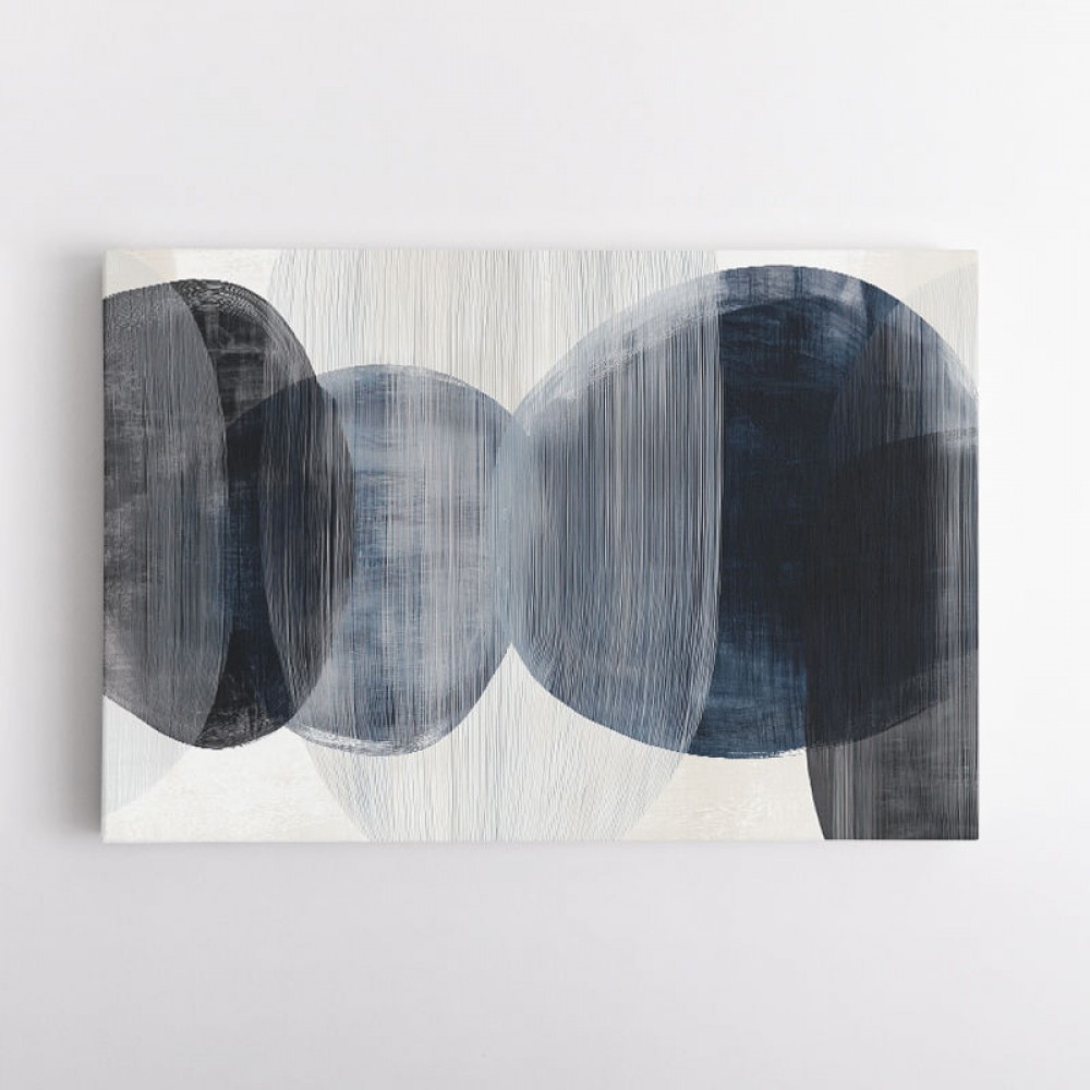 Abstract Minimalist Landscape Artwork With Overlapping Ovals 6