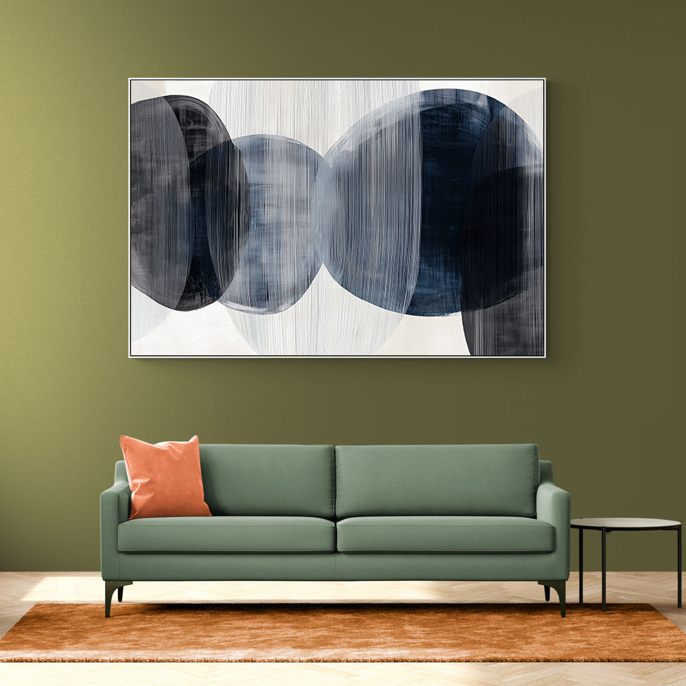 Abstract Minimalist Landscape Artwork With Overlapping Ovals 6