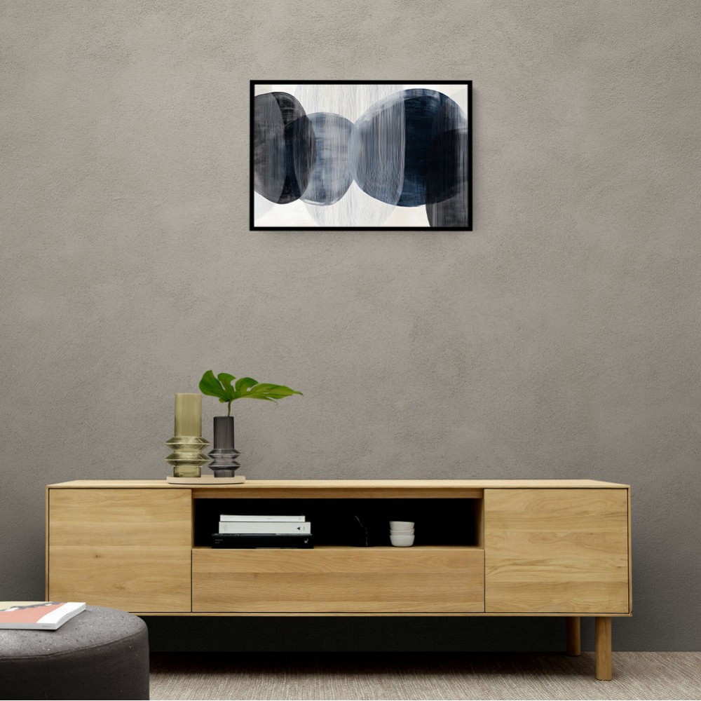 Abstract Minimalist Landscape Artwork With Overlapping Ovals 6