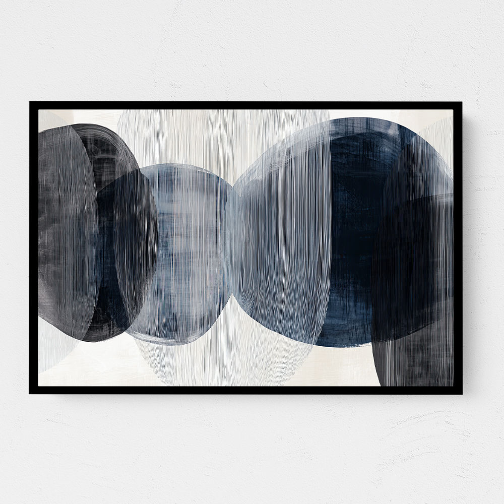 Abstract Minimalist Landscape Artwork With Overlapping Ovals 6