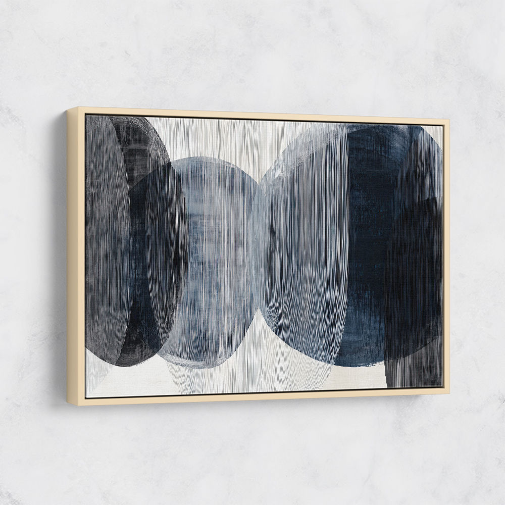 Abstract Minimalist Landscape Artwork With Overlapping Ovals 6