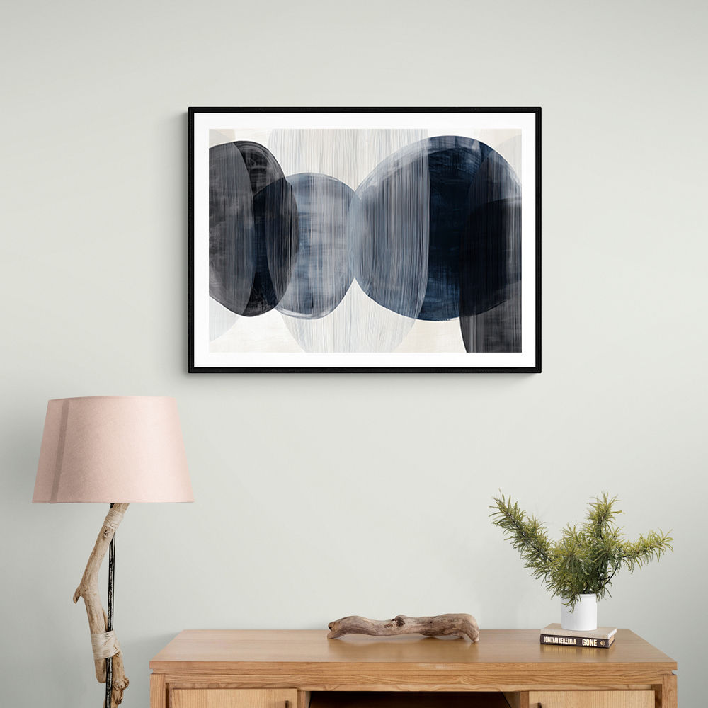Abstract Minimalist Landscape Artwork With Overlapping Ovals 6
