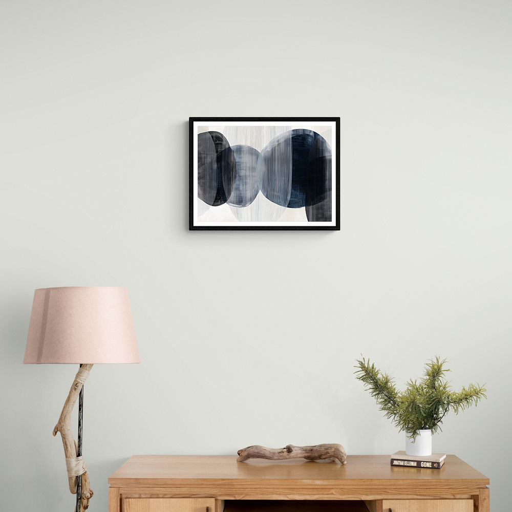 Abstract Minimalist Landscape Artwork With Overlapping Ovals 6