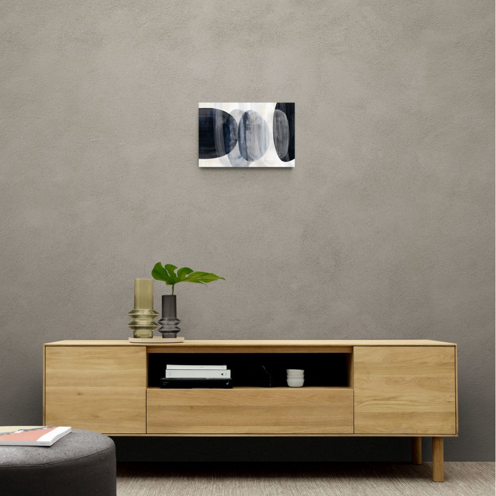 Abstract Minimalist Landscape Artwork With Overlapping Ovals 7
