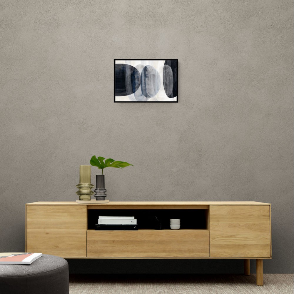 Abstract Minimalist Landscape Artwork With Overlapping Ovals 7