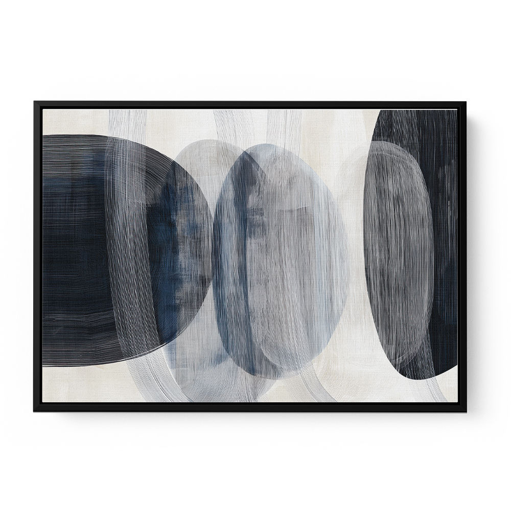 Abstract Minimalist Landscape Artwork With Overlapping Ovals 7