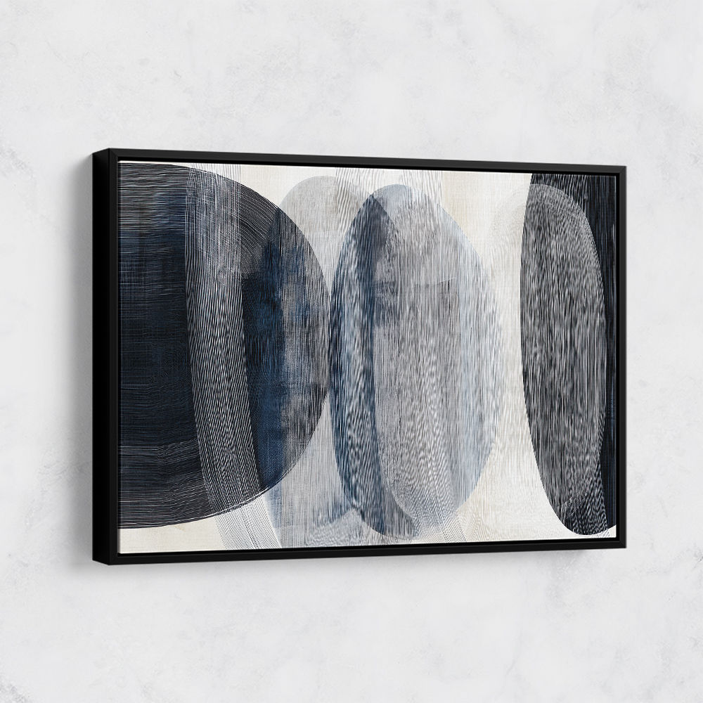 Abstract Minimalist Landscape Artwork With Overlapping Ovals 7