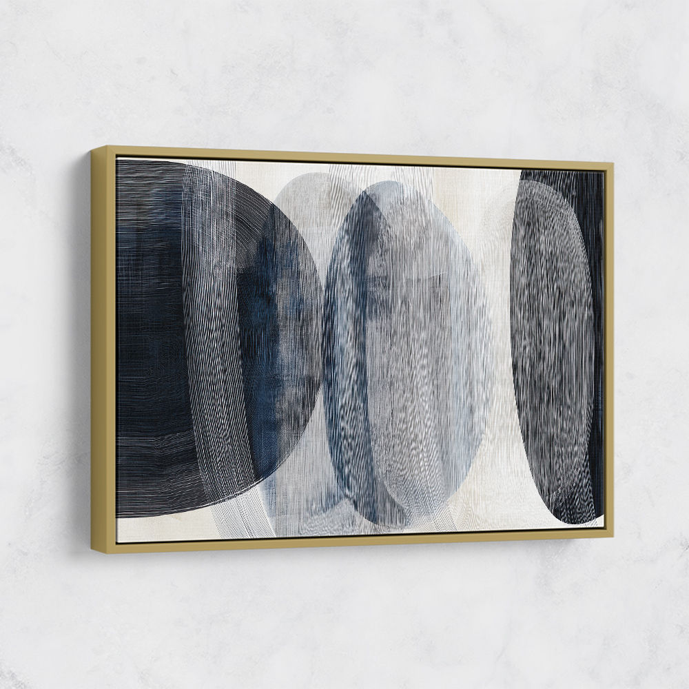 Abstract Minimalist Landscape Artwork With Overlapping Ovals 7