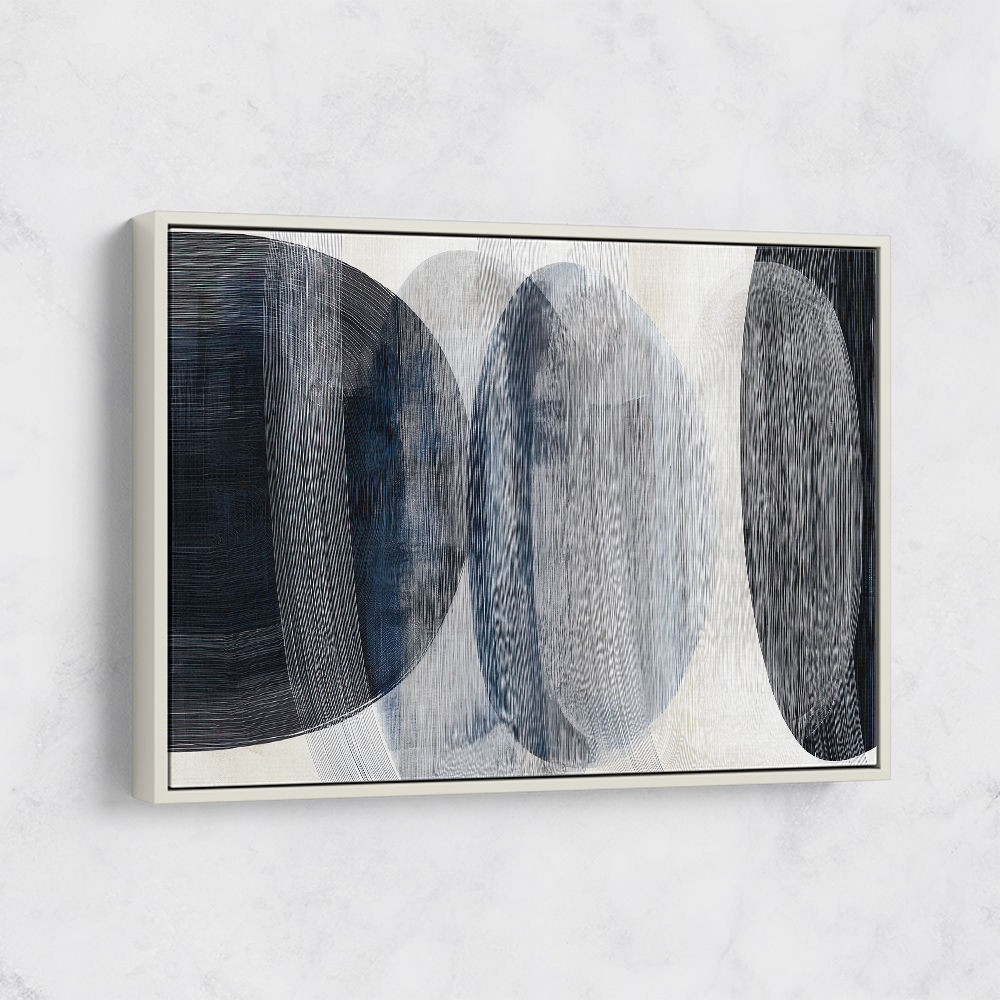 Abstract Minimalist Landscape Artwork With Overlapping Ovals 7