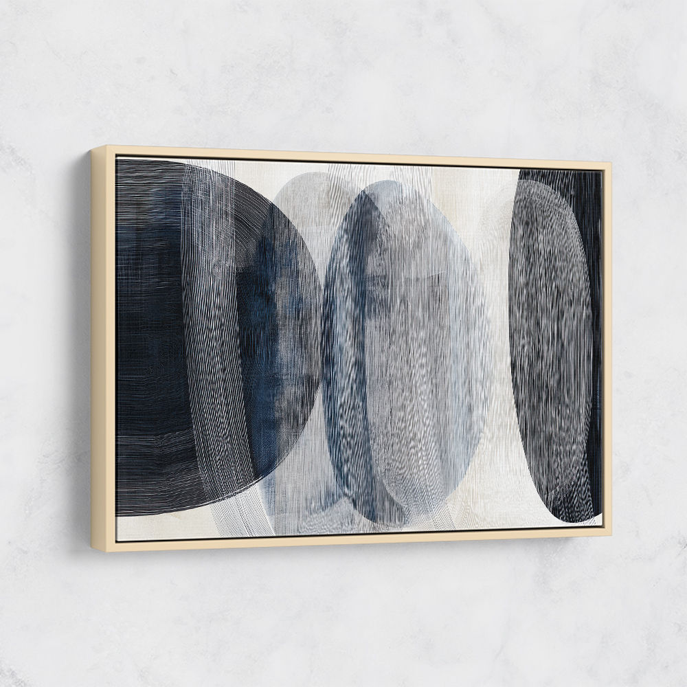 Abstract Minimalist Landscape Artwork With Overlapping Ovals 7